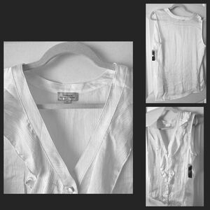 Shortsleeve White Blouse-Brand New